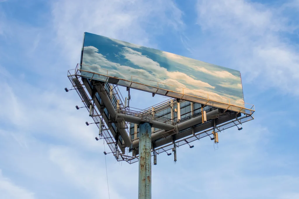 three billboards from below