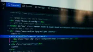 Screen of computer code